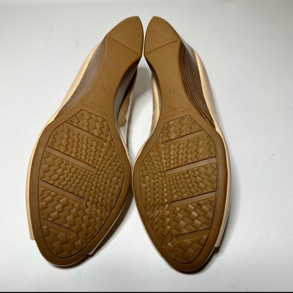 Cole Haan Grand Os Womens Sadie Open Toe Nude Patent Wedge Heels Size 7.5 - Picture 8 of 8